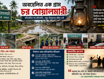 অবহেলিত চর বোয়ালমারী: প্রতিশ্রুতির পর প্রতিশ্রুতি, তবুও উন্নয়নের ছোঁয়া নেই
