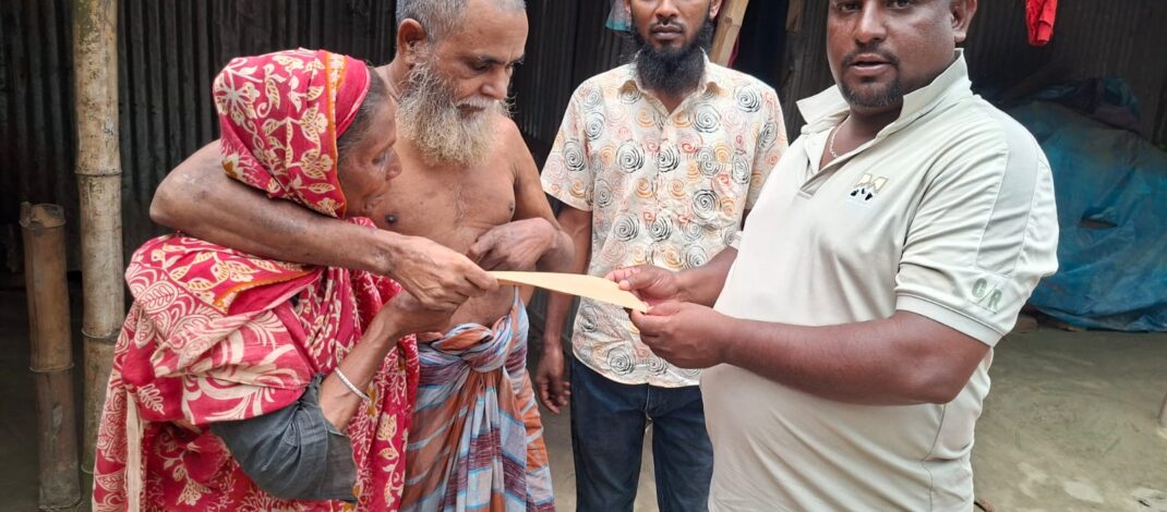 মানবিকতার দৃষ্টান্ত জুলাই যোদ্ধা রাসেল, পাশে দাঁড়ালেন অসুস্থ মোশাররফের